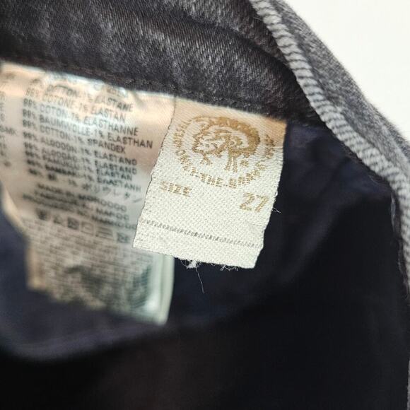 Diesel Belthy Ankle Regular Slim Straight Low Waist 084JS Black Jeans Size 27 - Picture 14 of 15